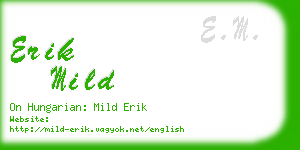 erik mild business card